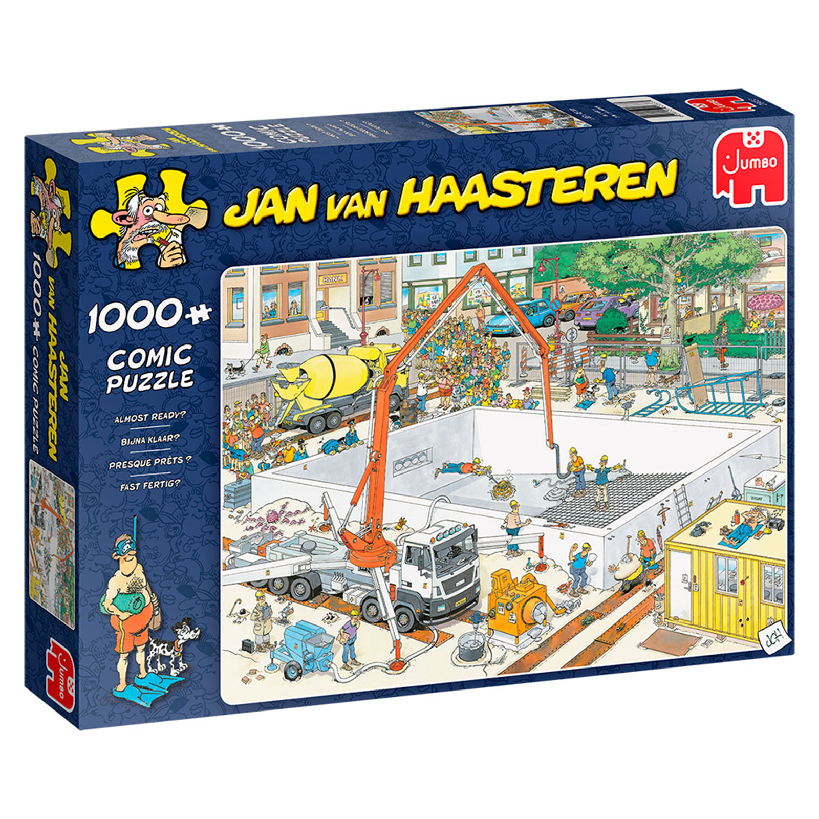 Se Jan van Haasteren - Byggepladsen (1000 brikker) hos Lad-os-Spille.dk