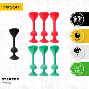 TOSSIT Startpakke Roed_Turkis - havespil - dart - dartspil (1)