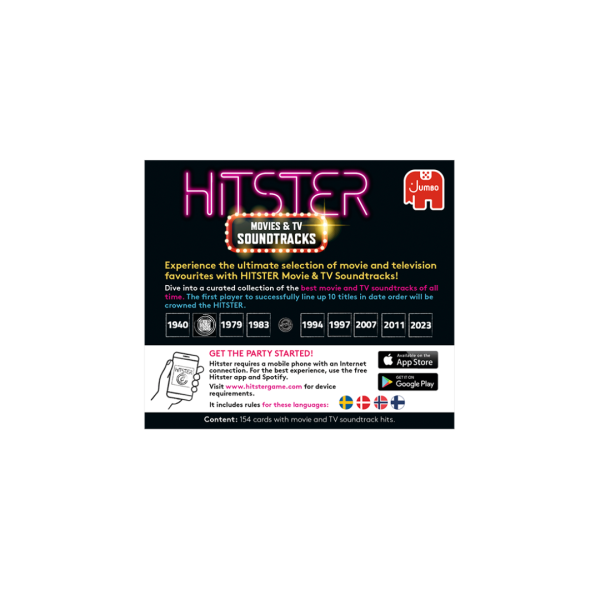 Hitster Soundtracks - Dansk - musikquiz - quizspil