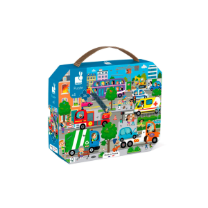 Puslespil - Storbyen - 36 brikker - boernepuslespil - puslespil til boern - janod (1)