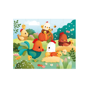 Puslespil med Gaardens Dyr 20 brikker - puslespil til boern - boernespil